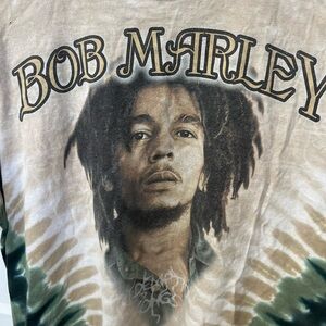 Vintage tie dye bob marley tee